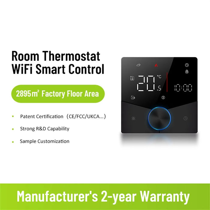 BHT-009GALW Tuya APP Control WiFi Smart Heating Thermostat LCD Display Weekly Programmable Digital Temperature Controller - Black - 3