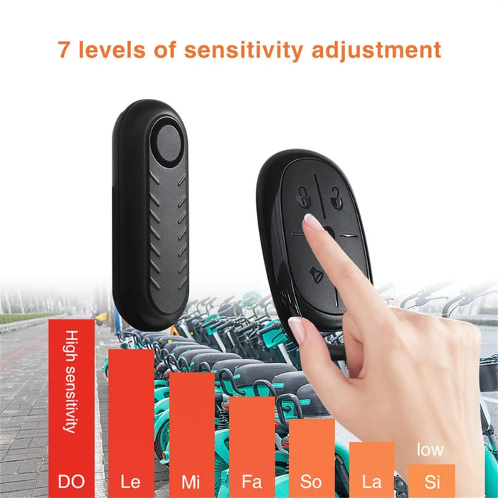 Bicycle Alarm IP55 Waterproof Motorcycle Anti-Theft Vibration Detection Remote Control Alarm - 4