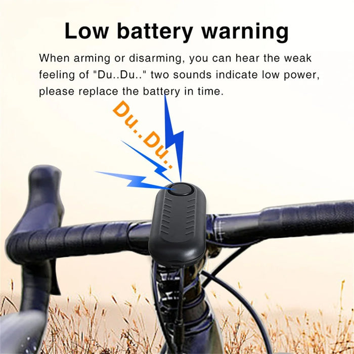 Bicycle Alarm IP55 Waterproof Motorcycle Anti-Theft Vibration Detection Remote Control Alarm - 5