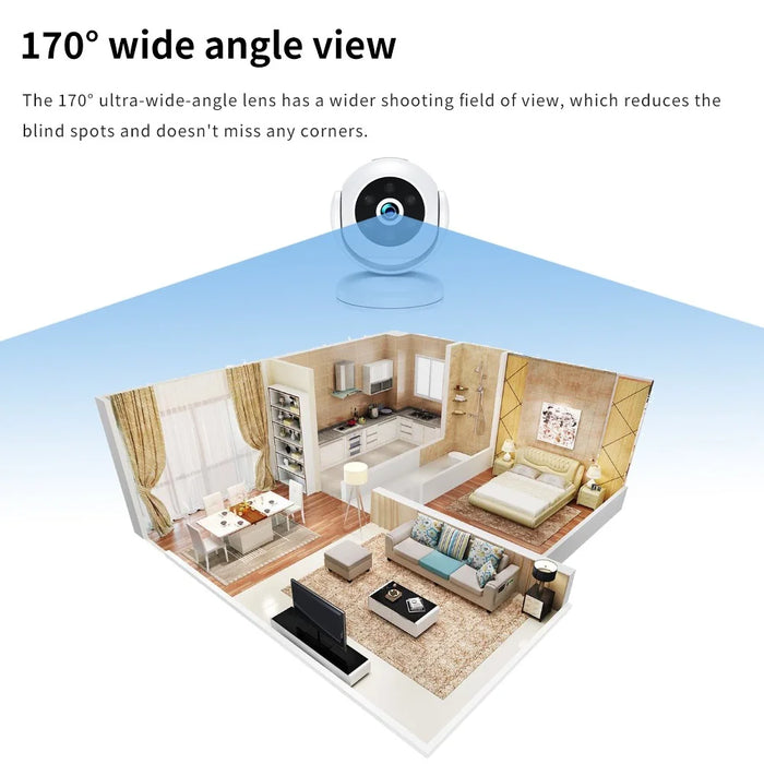 A5 Night Vision Motion Detection Camera 1080P HD 170 Degree Wide Angle Smart WiFi Camera - 3