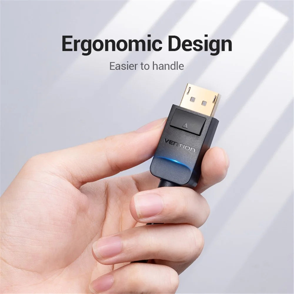 VENTION HBLBI 3m DP to VGA Conversion Cable 1080P 60Hz HD Video Cord - Black - 7