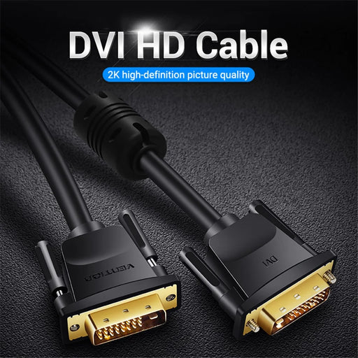 VENTION EAABJ 5m 1080P 60Hz 24+1 DVI to DVI Wire Male to Male Gold Plated Adapter Cable - 2