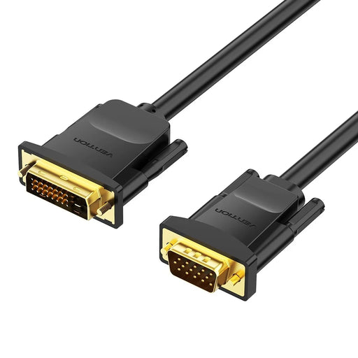 VENTION EABBG 1.5m 24+1 DVI to VGA Wire 1080P 60Hz Male to Male Gold Plated Adapter Cable - 1