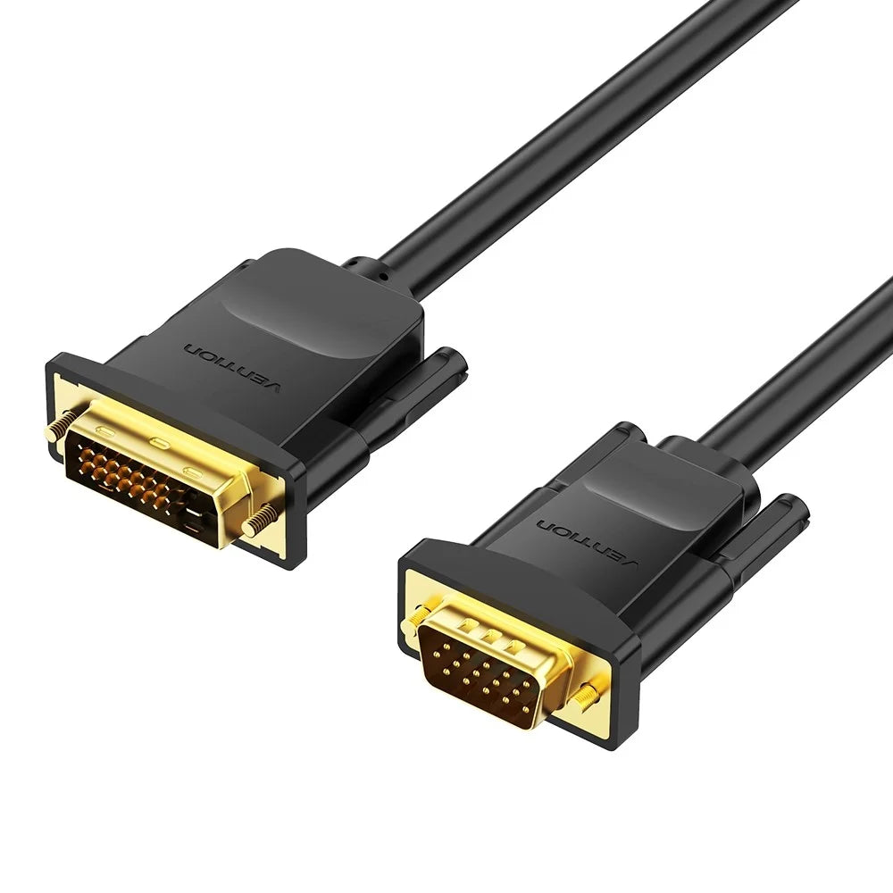 VENTION EABBF 1m 24+1 DVI to VGA Wire 1080P 60Hz Male to Male Gold Plated Adapter Cable - 1