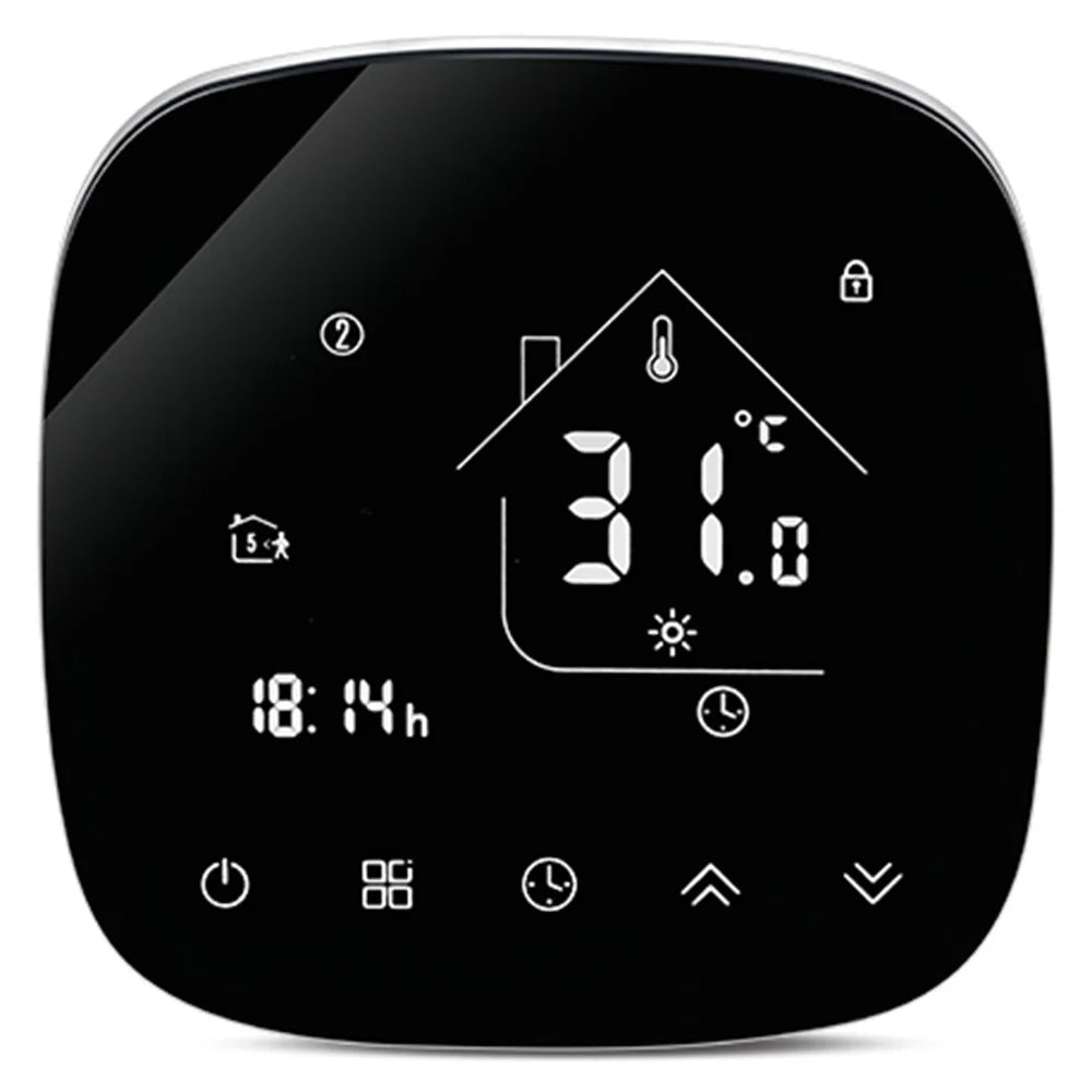HT-001GBLW Electric Floor Heating WiFi Smart Thermostat Digital Display Temperature Control Panel - 1