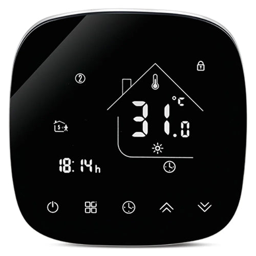 HT-001GBLW Electric Floor Heating WiFi Smart Thermostat Digital Display Temperature Control Panel - 1