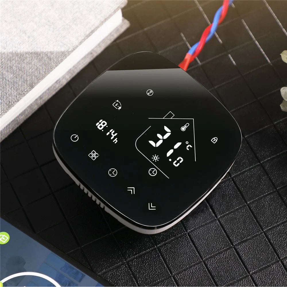 HT-001GBLW Electric Floor Heating WiFi Smart Thermostat Digital Display Temperature Control Panel - 7