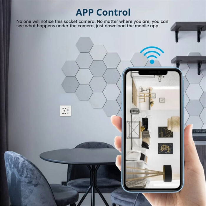 HD 1080P WiFi Security Camera Motion Detection Home Smart Socket Hidden Cam - 3