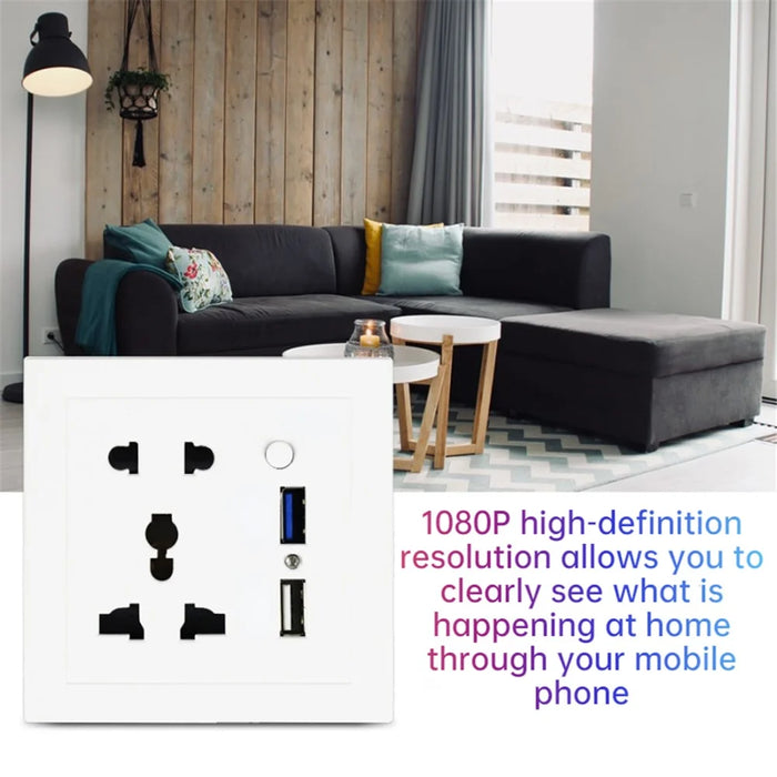 HD 1080P WiFi Security Camera Motion Detection Home Smart Socket Hidden Cam - 4