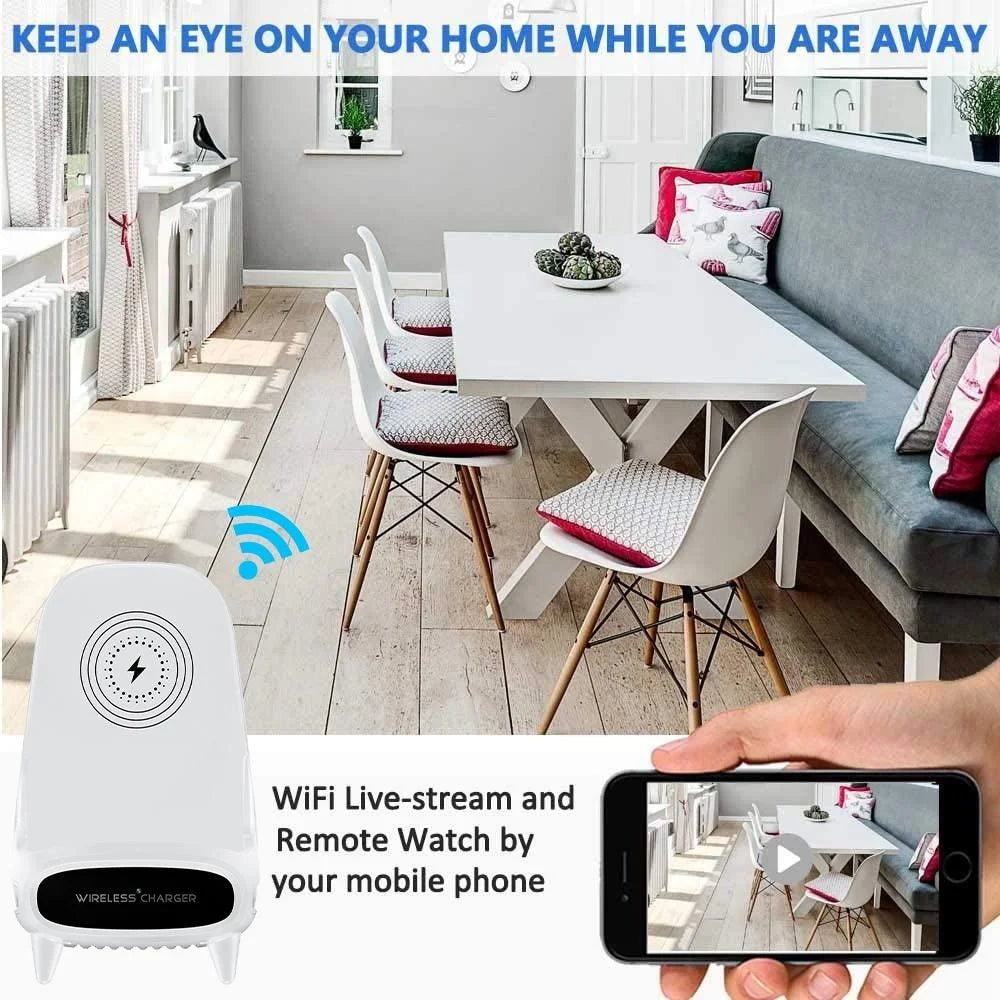 Wireless Charger Hidden Camera Remote Monitoring 1080P HD WiFi Security Camera - 7