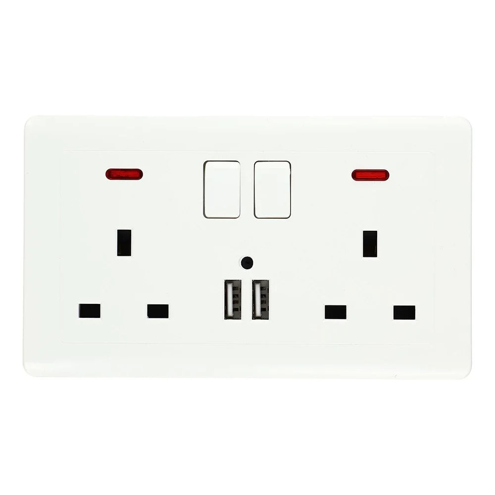 HD 1080P WiFi Camera Wall Socket Motion Detection Remote View Home Security Cam - White - 1