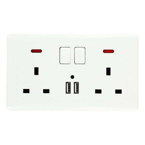 HD 1080P WiFi Camera Wall Socket Motion Detection Remote View Home Security Cam - White - 1
