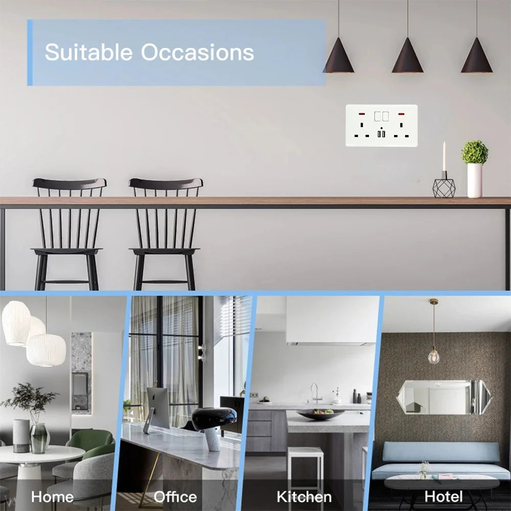 HD 1080P WiFi Camera Wall Socket Motion Detection Remote View Home Security Cam - White - 5