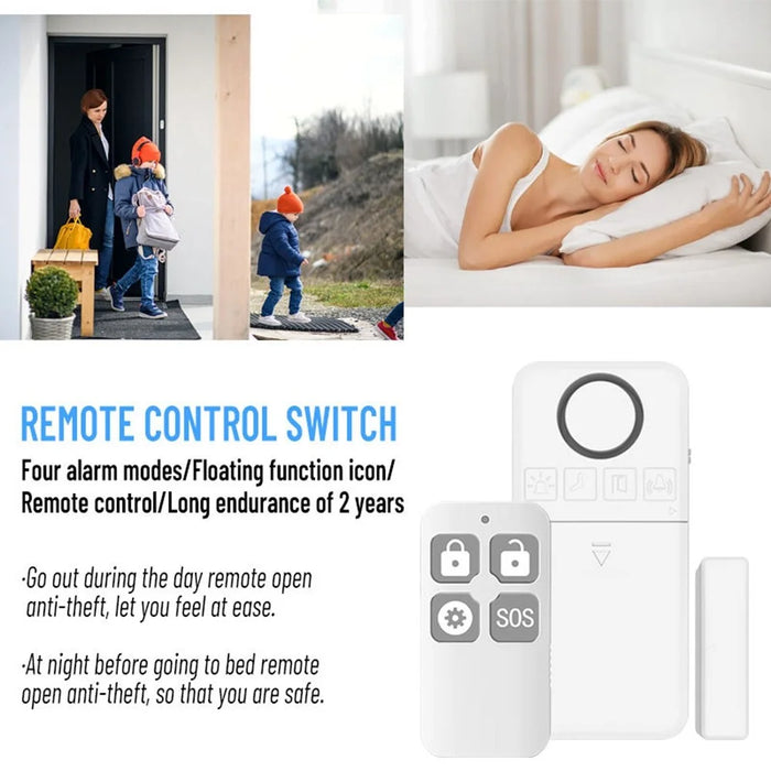 DR100 Security Alarm Remote Control Magnetic Sensor 130dB Home Anti-Theft System Wireless Protection Device - 6