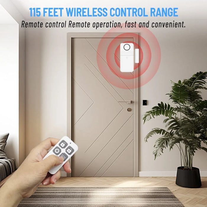 DR100 Security Alarm Remote Control Magnetic Sensor 130dB Home Anti-Theft System Wireless Protection Device - 7