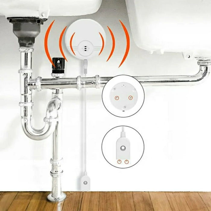 W100 Water Leak Detector 130dB Sensor Alarm Dual Modes Water Leakage Detection Device - 4