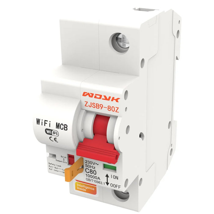 WDYK 10A - 80A 1P Tuya Smart WiFi Circuit Breaker Remote Control Intelligent Switch for Smart Home Automation - 10A - 5