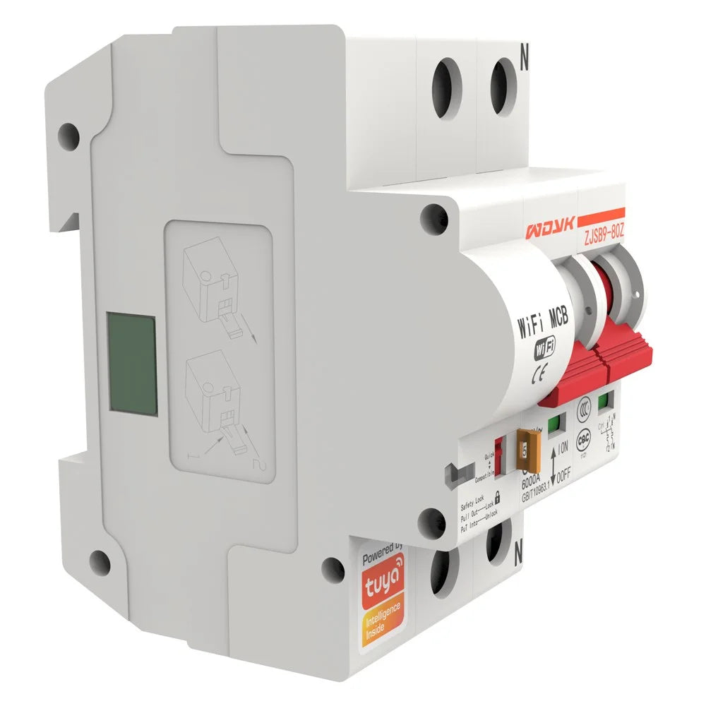 2P 125A Tuya Smart Home WiFi Circuit Breaker Remote Control Cloud-Managed Intelligent Switch - 6