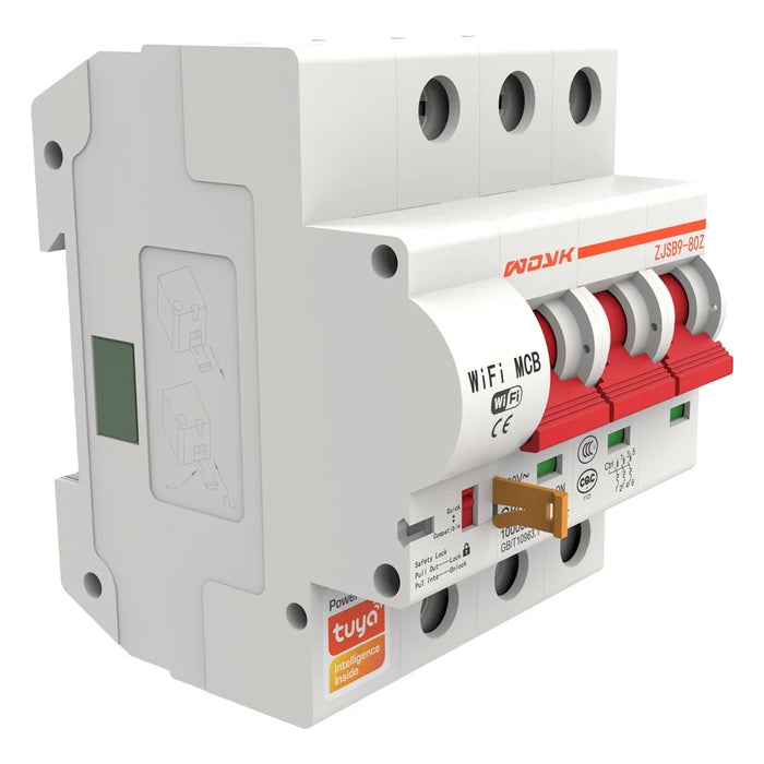WDYK 10A - 80A 3P Tuya Smart WiFi Circuit Breaker Remote Control Intelligent Switch for Smart Home Automation - 10A - 6