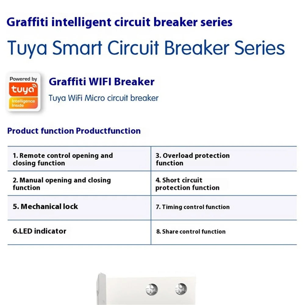 3P 100A Tuya Smart Home WiFi Circuit Breaker Remote Control Cloud-Managed Intelligent Switch - 4