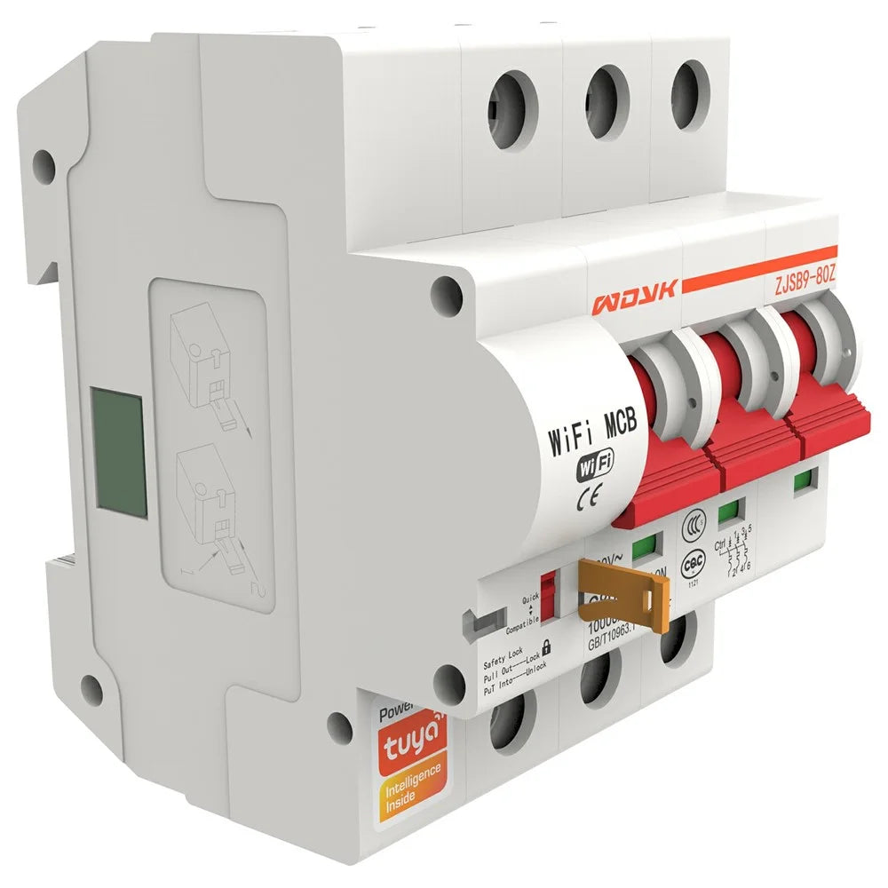 3P 125A Tuya Smart Home WiFi Circuit Breaker Remote Control Cloud-Managed Intelligent Switch - 2