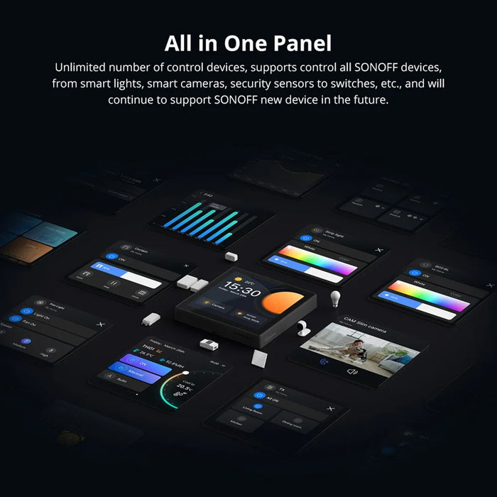 SONOFF NSPanel Pro 120 4.7 Inch Touch Screen WiFi Smart Panel with ZigBee Gateway for Home Automation - Black / US Plug - 6
