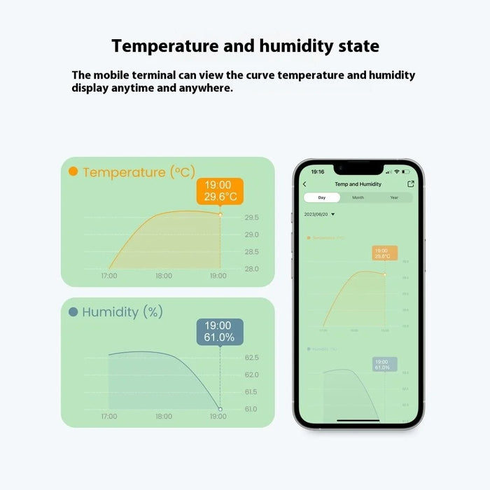 WHS20S 2 in 1 WiFi Smart Temperature Humidity Sensor Home IR Remote Control - 7