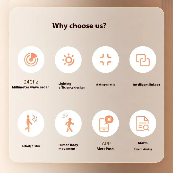 HE20 Smart WiFi Human Body Sensor 24GHz Millimeter Wave Radar Detection APP Timer Remote Control - 3