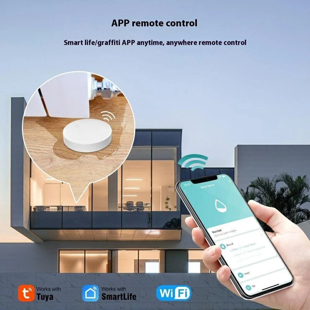 ZWS16 Zigbee Water Leak Sensor WiFi Smart Flood Detector Alarm Intelligent APP Water Level Monitor - 6