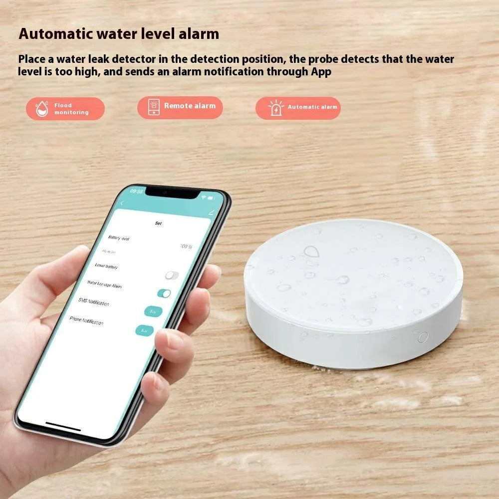 ZWS16 Zigbee Water Leak Sensor WiFi Smart Flood Detector Alarm Intelligent APP Water Level Monitor - 7