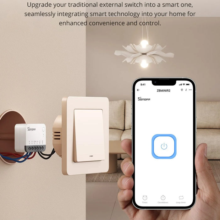 SONOFF ZBMINIR2 Zigbee Smart Switch Remote Control Voice Activated Timer Module - 7