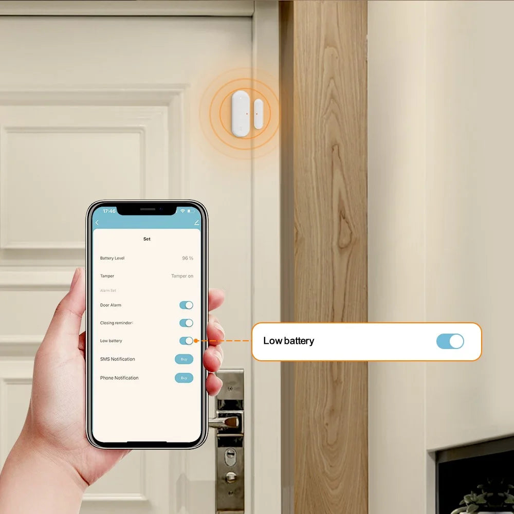 ZDS16 Smart Home Security Zigbee Door Window Magnetic Sensor APP Notification Alarm Device - 4