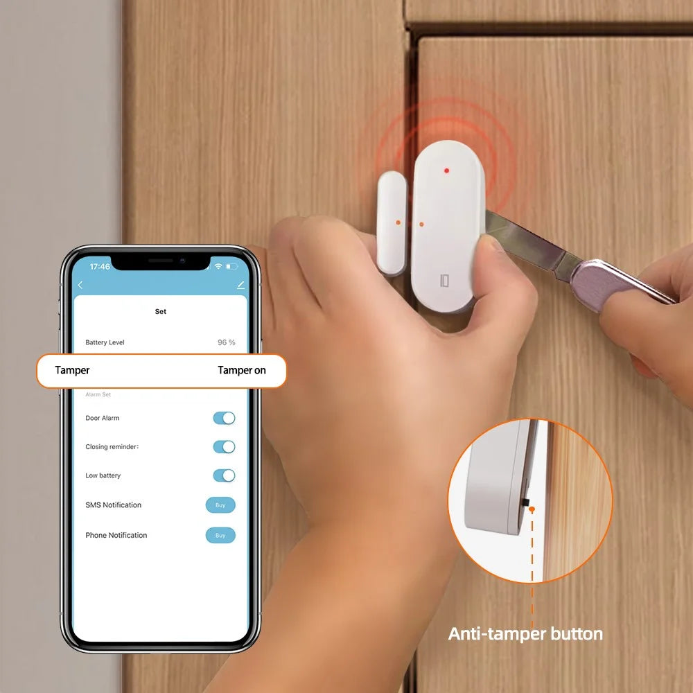 ZDS16 Smart Home Security Zigbee Door Window Magnetic Sensor APP Notification Alarm Device - 6