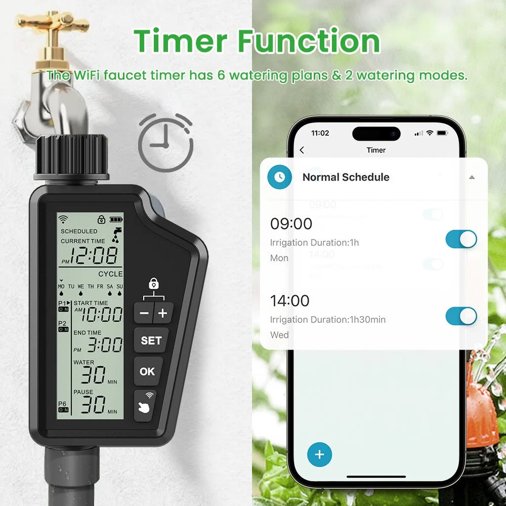 SWT60 Smart WiFi Garden Potted Plants Irrigation Timer Remote Control Automatic Watering System - EU Standard - 3