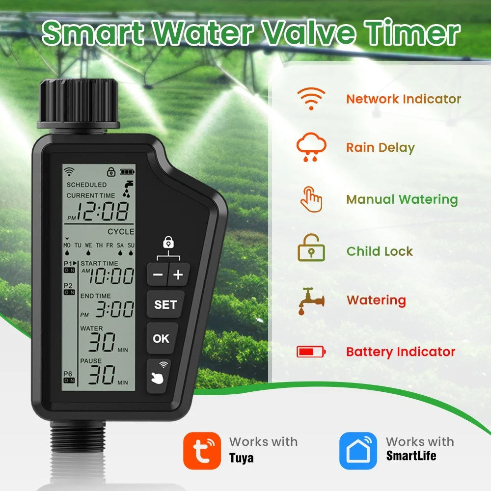 SWT60 Smart WiFi Garden Potted Plants Irrigation Timer Remote Control Automatic Watering System - EU Standard - 5