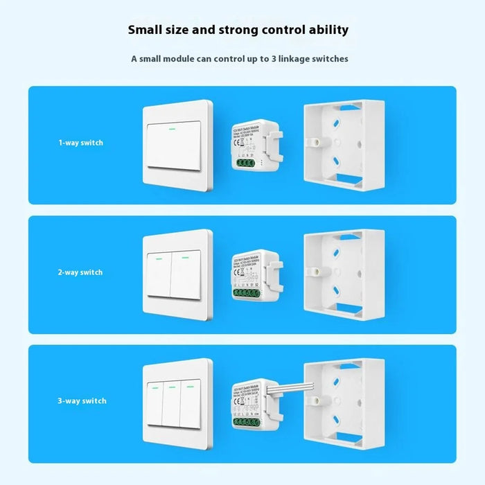 N-WSM01 4 Channels WiFi Smart Switch Module Remote Control Mini Circuit Breaker - 3
