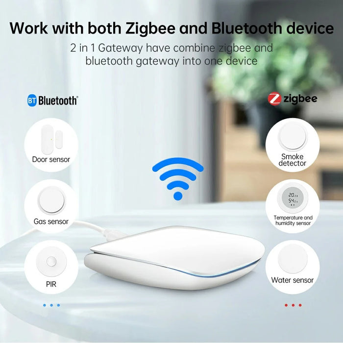 GW16 Smart Zigbee Bluetooth-compatible Dual Mode Wireless Gateway for Smart Home Device Linkage Remote APP Control - White - 4