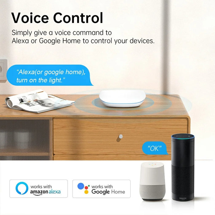 GW16 Smart Zigbee Bluetooth-compatible Dual Mode Wireless Gateway for Smart Home Device Linkage Remote APP Control - White - 6