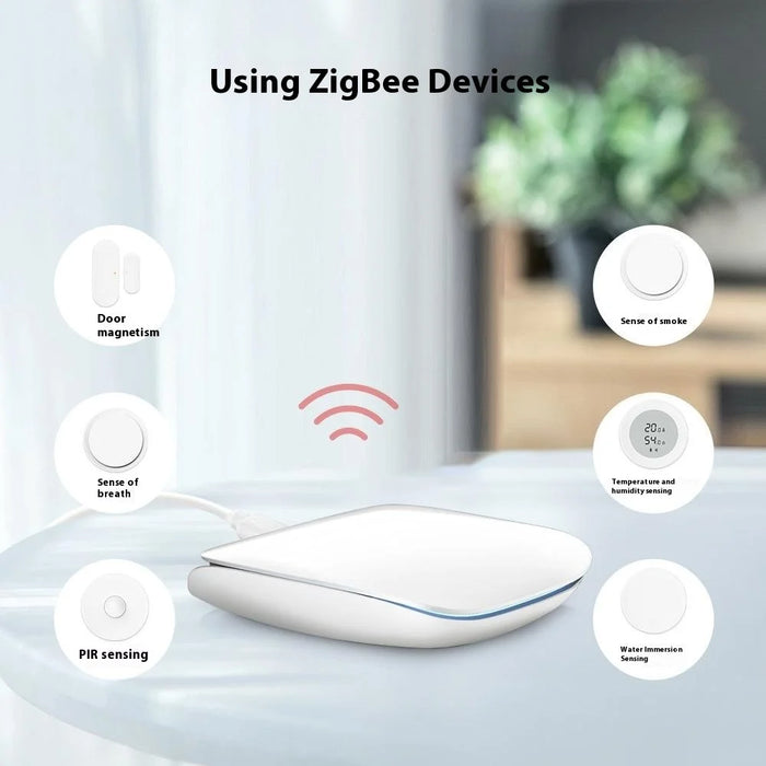 GW16 Smart Gateway Zigbee 3.0 Wired Single Mode Remote Control Smart Home Hub - White - 4