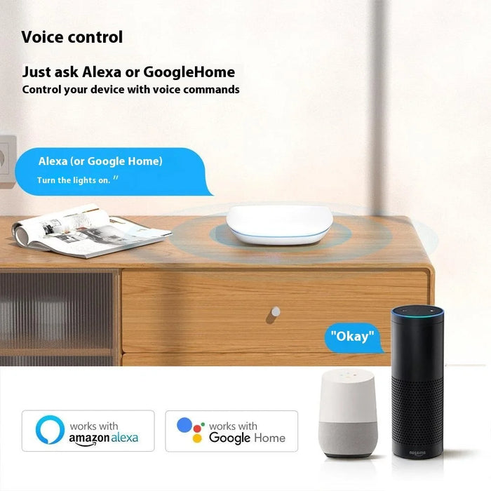GW16 Smart Gateway Zigbee 3.0 Wired Single Mode Remote Control Smart Home Hub - White - 6