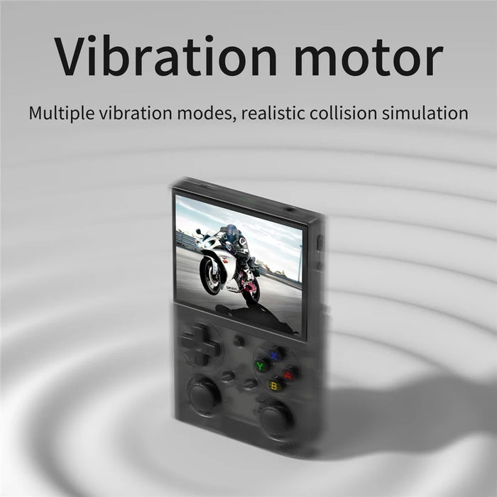 AMPOWN G350 64G Retro Handheld Game Console 3.5 Inch IPS Screen Wired Controller without TF Card - Transparent Black - 6