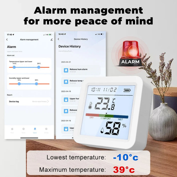 WSD017 Tuya Zigbee Smart Temperature Humidity Detector Real Time Monitoring Wireless Sensor - 7