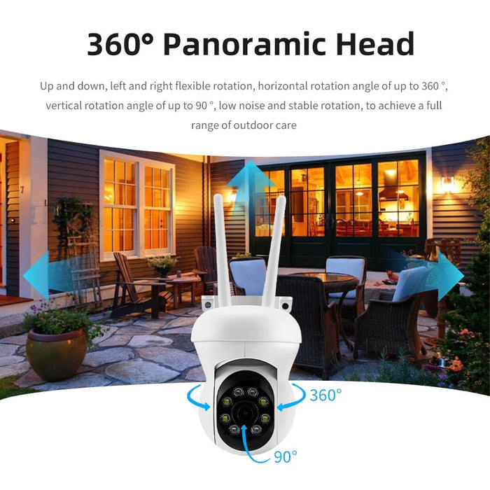 K21 360 Degree Panoramic Night Vision HD Home Security Camera Two Way Audio WiFi IP Camera - 4