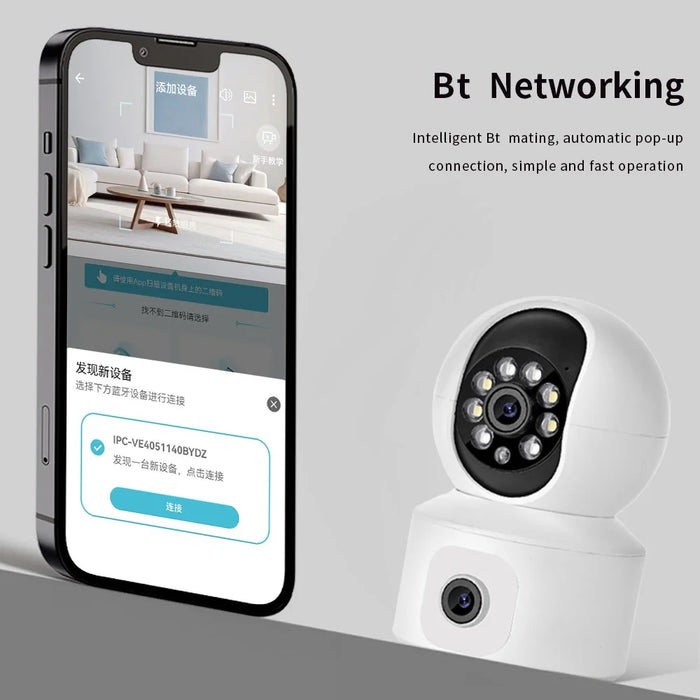 K22 Dual Lens 1080P HD Human Detection Camera Two Way Audio Home Security Night Vision WiFi Webcam - 7