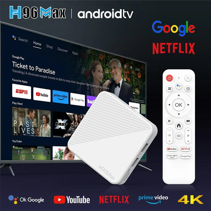 H96Max H313 2+8GB Android TV Box WiFi 6 Bluetooth-Compatible 4K Ultra HD Streaming Device - US Plug - 3