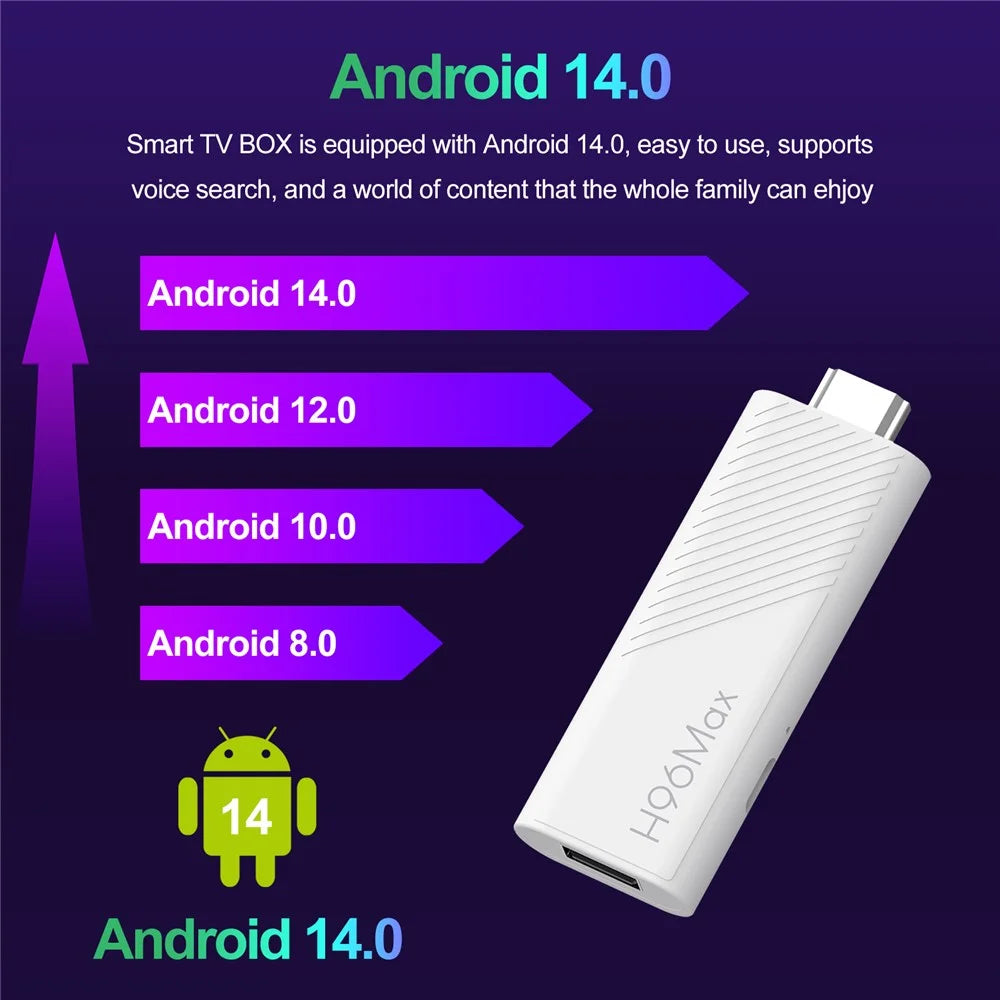 H96Max H313 2+8GB Android 14.0 TV Stick 4K Smart Streaming WiFi Bluetooth-Compatible Mini TV Dongle - 3