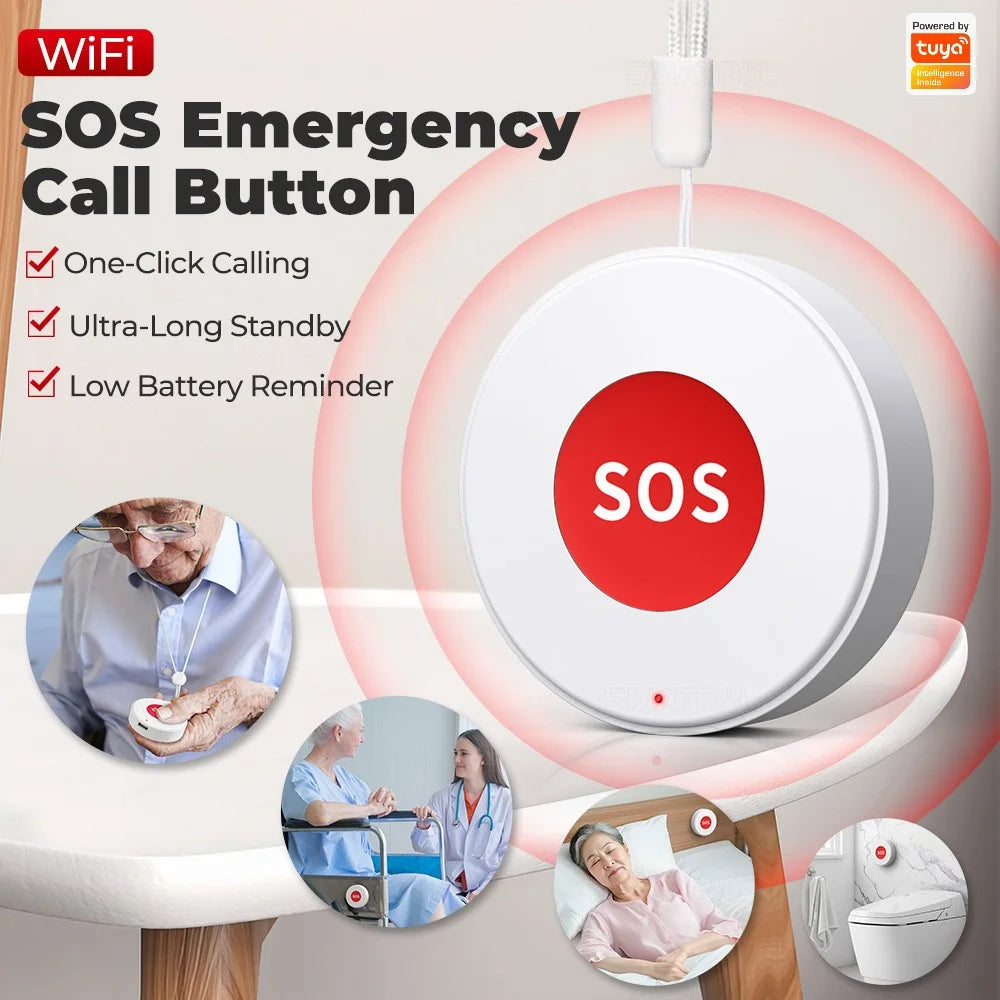 SMATRUL S0S001-WiFi SOS Button APP Remote Control Emergency Alert Tuya Smart Life Compatible - 2