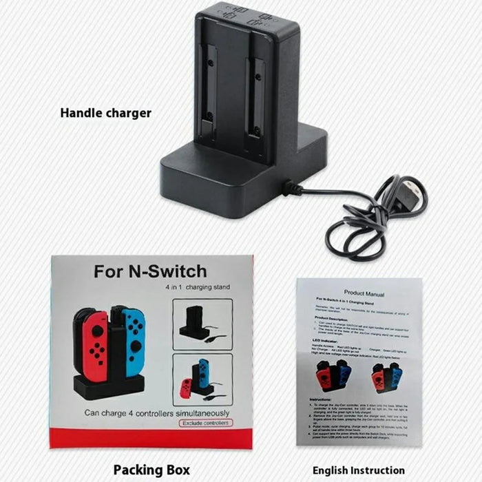 CX-111 For Nintendo Switch Pro Charging Dock 4 Controllers Quick Charge Charging Station - 7