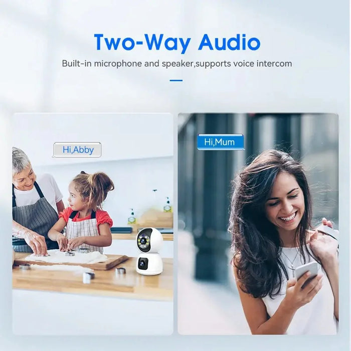 P221B Dual Lens Indoor Security Camera 2MP Two Way Audio 5X Digital Zoom Remote Monitoring Camera - 7