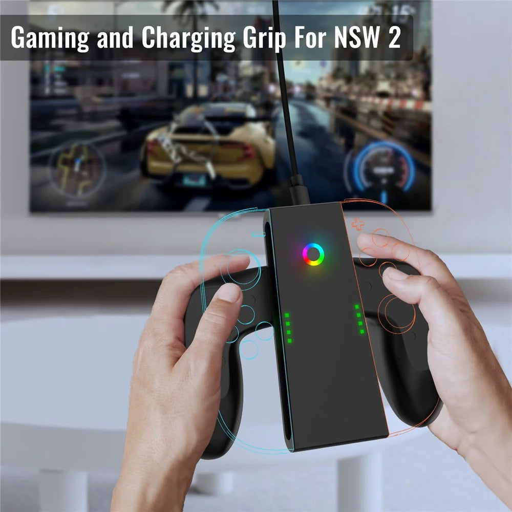 JYS-NS2287 For Nintendo Switch 2 Joy-Con Charging Grip Dual Controller Charger Dock - 2